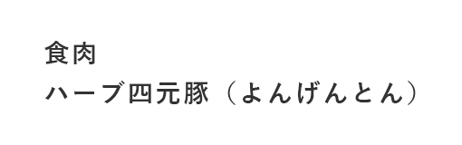 食肉 ハーブ四元豚(よんげんとん)